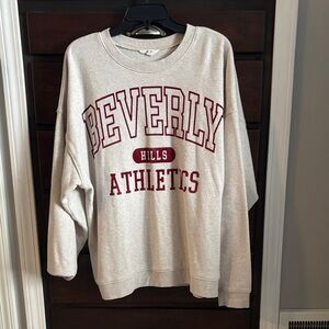 Ascot and Hart Beige “Beverly Hills Athletics” Oversized Sweatshirt
